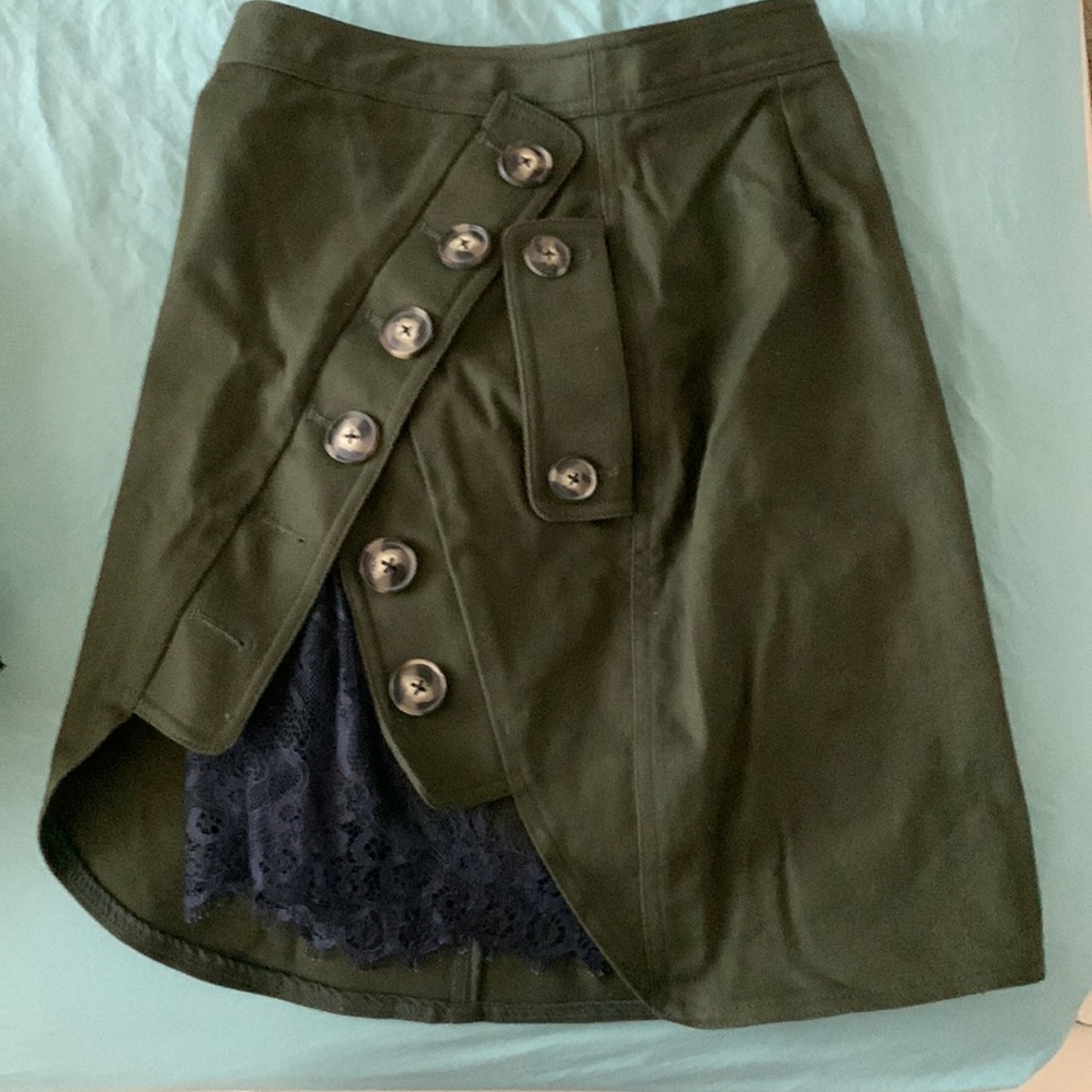 Self portrait mini skirt with lace detail